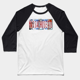 Massachusetts License Plates Baseball T-Shirt